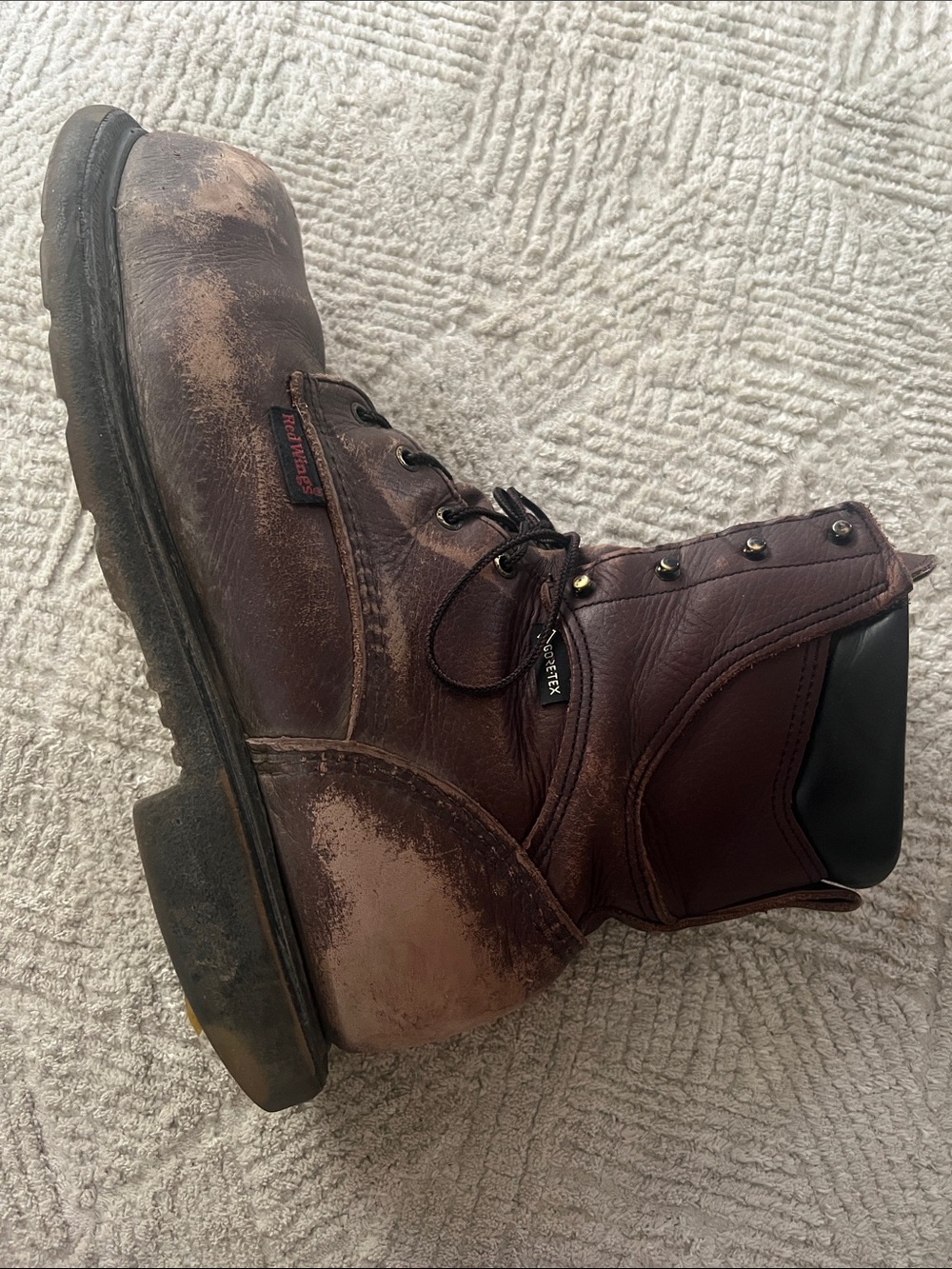 Men’s Red Wings Gore-Tex 2412 Brown Leather Steel Toe Work Boots